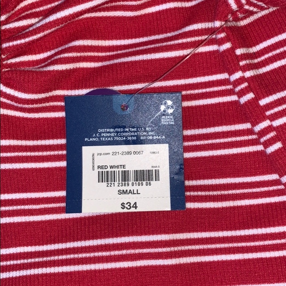 Red and white striped dress - Picture 6 of 6